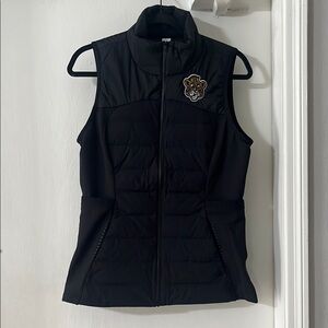 Lululemon Black Sleeveless Jacket with Embroidered Patch